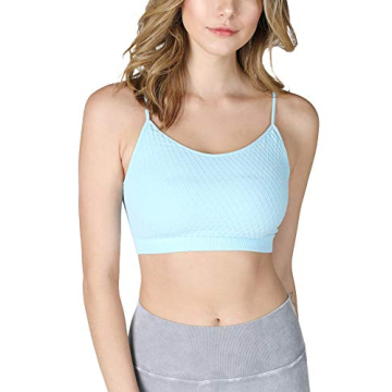NIKIBIKI Seamless Iced Waffle Bralette in Airy Blue