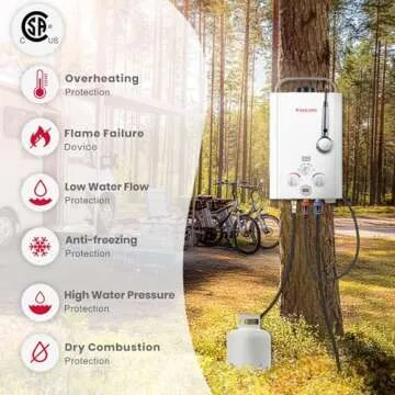 GASLAND Portable Gas Water Heater for Camping and RV