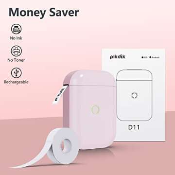 PikDik Mini Bluetooth Label Maker - Portable & Stylish