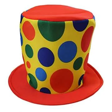 Funny Party Hats Clown Costume - Clown Hat, Jumbo Tie & Clown Nose - Clown Accessories