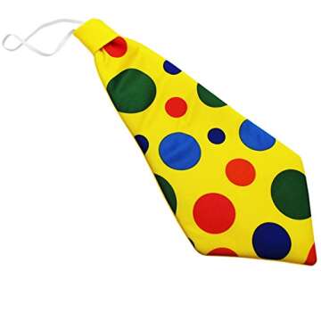 Funny Clown Costume Set - Hat, Jumbo Tie & Nose