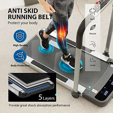 VIVOHOME Foldable Treadmill for Home Office and Fitness