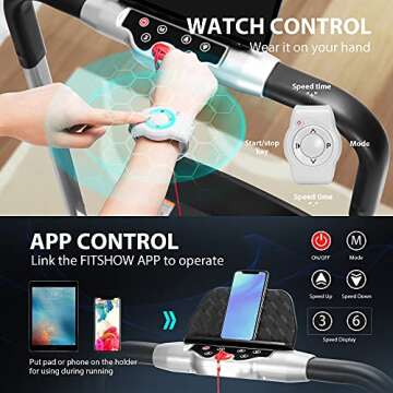 VIVOHOME Foldable Treadmill for Home Office and Fitness