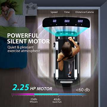 VIVOHOME Foldable Treadmill for Home Office and Fitness