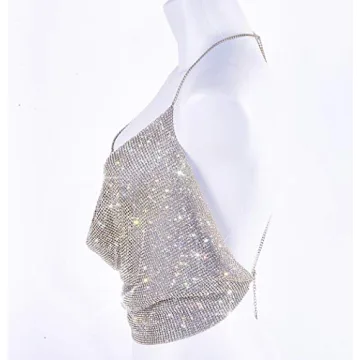 Sparkly Metallic Body Accessory Top for Fashionistas