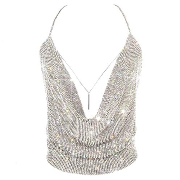Sparkly Metallic Body Accessory Top for Fashionistas
