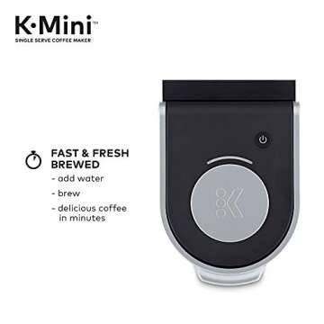 Keurig K-Mini Single-Serve K-Cup Coffee Maker, Black and Keurig Standalone Milk Frother, Black