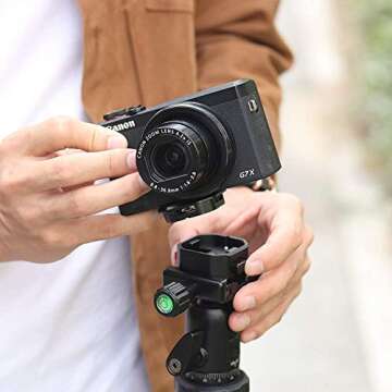 Claw Quick Release Camera Mount w Arca Swiss Slot with 1/4'' Screw for Canon/Sony/Nikon Cameras/Zhiyun/Feiyu/DJI/Moza Stablizers Switch Between Tripod/Monopod/Slider