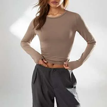 Y2K Gothic Crop Top Women Retro Long Sleeve Tee
