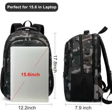 Lightweight BIKROD Backpack with USB Port - Perfect for School