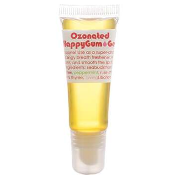 Living Libations Organic Ozonated Happy Gum Gel | Natural, Wildcrafted & Vegan Clean Beauty (0.34 fl...