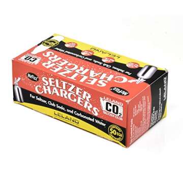 100 Leland CO2 Soda Chargers - 8 Gram Cartridges for Seltzer Water & Cocktails
