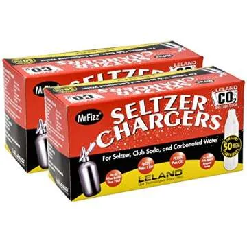 Buy 100 Leland CO2 Soda Chargers - Perfect for Home Seltzer
