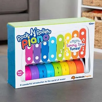 Fat Brain Toys Rock 'N Roller Piano - Fun Xylophone for Kids