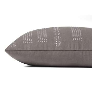 Jean Stoffer x Loloi William Collection PJS0007 Grey 13'' x 21'' Cover w/Poly Pillow