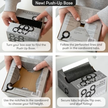 Framar Back in Black Pop Up Hair Foil for Professionals