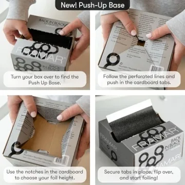 Framar Back in Black Pop Up Hair Foil for Professionals