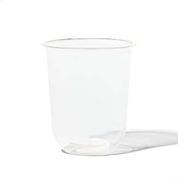 TOSSWARE NATURAL Arc - Plant Based Cups 16 oz - Plastic Alternative Cups for Parties, Bachelorettes, Weddings - Recyclable Clear Cold Cups - Set of 50