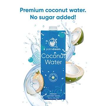 Palmdream Coconut Water | No Sugar Added, Electrolytes Boost