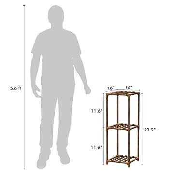 Elegant Wood Plant Stand for Indoor and Outdoor Use