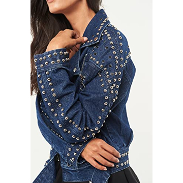 Stylish Seta Women's Motorcycle Denim Jacket