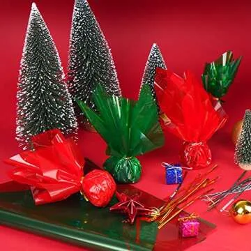 200Pcs Cellophane Sheets for Christmas & DIY Crafts