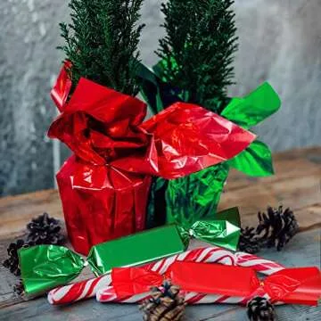 200Pcs Cellophane Sheets for Christmas & DIY Crafts