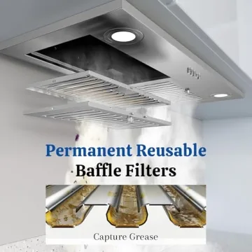 FIREGAS 30 Inch Range Hood with 450 CFM Suction