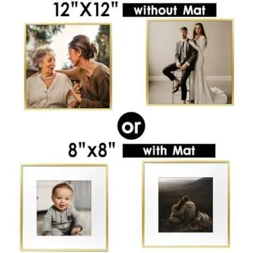 Elegant Gold Aluminum Frames - Premium 12-Pack for Photos