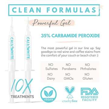 Cali White Charcoal Toothpaste & Whitening Kit for Whiter Smiles