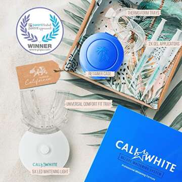 Cali White Charcoal Toothpaste & Whitening Kit for Whiter Smiles