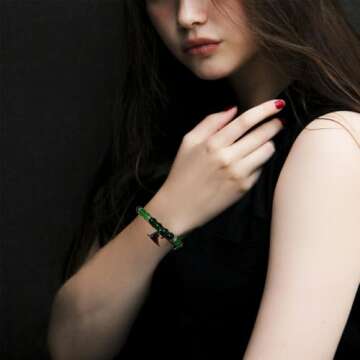 Elphab Glinda Friendship Matching Bracelets for Best Friend Rhinestone Crown Witch Hat Matching Brac...