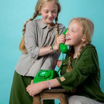 Elphab Glinda Friendship Matching Bracelets for Best Friend Rhinestone Crown Witch Hat Matching Bracelets BFF Couples Accessories Christmas Valentine's Day Jewelry Gifts for Party Dress Decor (green pink B)