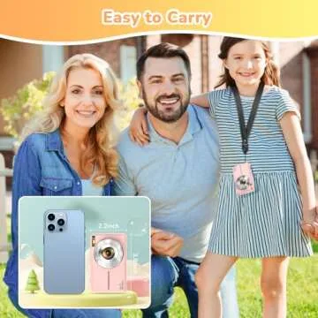 Digital Camera, 2024 Upgraded FHD 1080P Digital Camera for Kids with 16X Zoom, Flashlight, 32GB Card, 44MP Point and Shoot Camera Compact Small Selfie Camera for Girls, Boys, Teens, Students,Pink