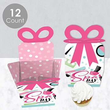 Spa Day Favor Gift Boxes - Set of 12 Cute Boxes