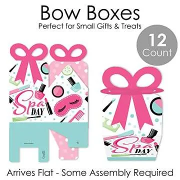 Spa Day Favor Gift Boxes - Set of 12 Cute Boxes