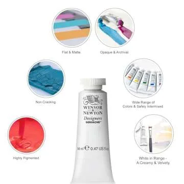 Winsor & Newton Designer's Gouache, 14 ml (0.47oz) tube, Primary Red