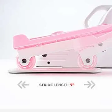 Sunny Health & Fitness Pink Fully Assembled Magnetic Under Desk Elliptical Peddler, Portable Foot & Leg Pedal Exerciser- P2030