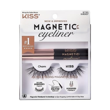 KISS Magnetic Eyeliner & Lash Kit, Charm, Effortless Beauty Solution
