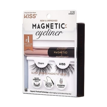 KISS Magnetic Eyeliner & Lash Kit, Charm, Effortless Beauty Solution