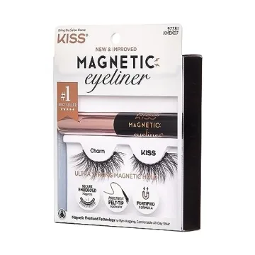 KISS Magnetic Eyeliner & Lash Kit, Charm, Effortless Beauty Solution