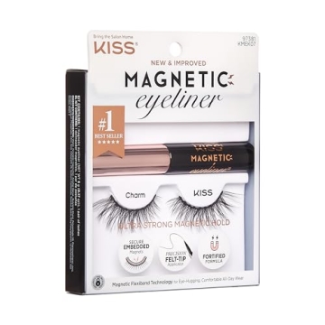 KISS Magnetic Eyeliner & Lash Kit, Charm, Effortless Beauty Solution