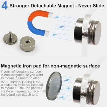 Acrylic Magnetic Chore Chart for Kids Teens Adult Family, Clear Dry Erase Acrylic Chore Chart for Fridge, Responsibility Reward Chore Board for Refrigerator 12"x8" Daily/Weekly to Do List White Board