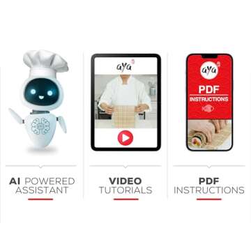 AYA Sushi Making Kit - Original Bazooka Kit with Video Tutorials and Accessories