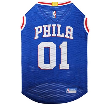 Cute NBA Philadelphia 76ers Dog Jersey for Sporty Pets