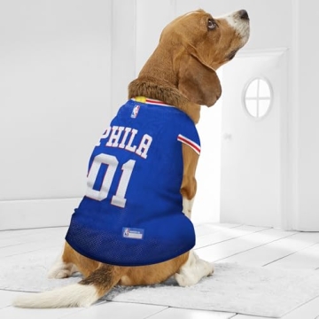 Pets First NBA Philadelphia 76ers Dog Jersey - Perfect for Any Pet