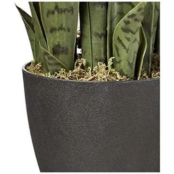 Nearly Natural 46” Sansevieria Artificial Silk Plants Green