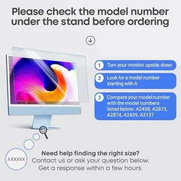 VINTEZ Blue Light Screen Compatible With iMac 24” (2021, 2022, 2023, 2024, M1, M3, M4) Anti-Blue Light Screen Protector Filter | Eye Protection Blue Light Blocking Filter Reduces Eye Strain