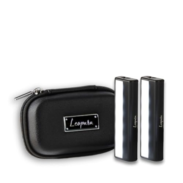 Leopara Duo Portable Makeup Lighting | Set of 2 Cordless, Rechargeable, Suction Vanity Lights for Mi...