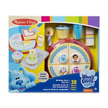 Melissa & Doug Blue's Clues & You! Wooden Birthday Party Play Set (38 Pieces)
